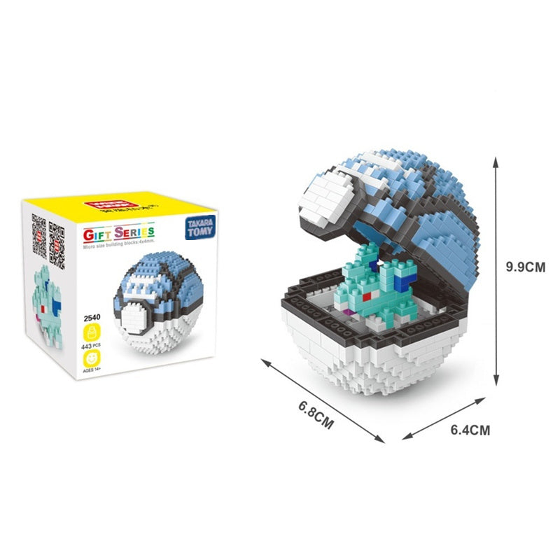 20 Styles Pokemon Ball Blocks Small Particles Mini Pikachu Toy Building Assembled Educational Toys