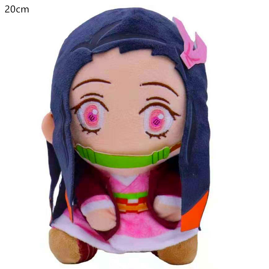 20CM Ghost Slayer's Blade Plush Doll Kawaii Ni Douzi Tanji Lang Xing Shou Lang My Wife Zenyi Plush Toy Children's Birthday Gift