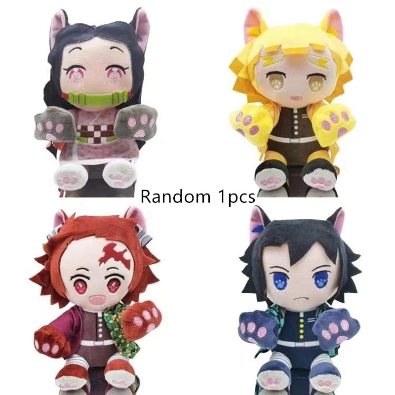 20CM Ghost Slayer's Blade Plush Doll Kawaii Ni Douzi Tanji Lang Xing Shou Lang My Wife Zenyi Plush Toy Children's Birthday Gift