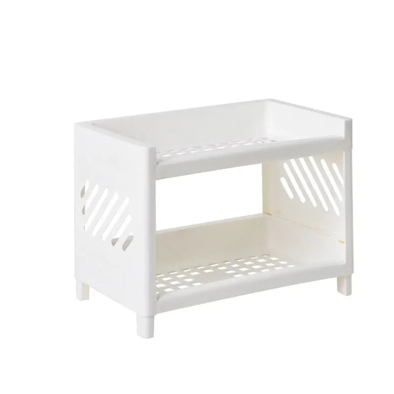 1pc Double Layer Finishing Rack College Student Dormitory Small Shelf Desktop Stationery Mini Storage Storage Rack Divider