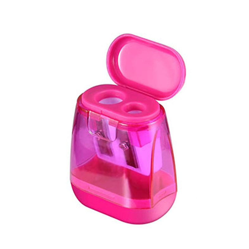 Pencil Sharpeners, Manual Pencil Sharpener,Dual Holes Handheld Pencil Sharpeners With Lid For Kids Adults School Office Home Supply
