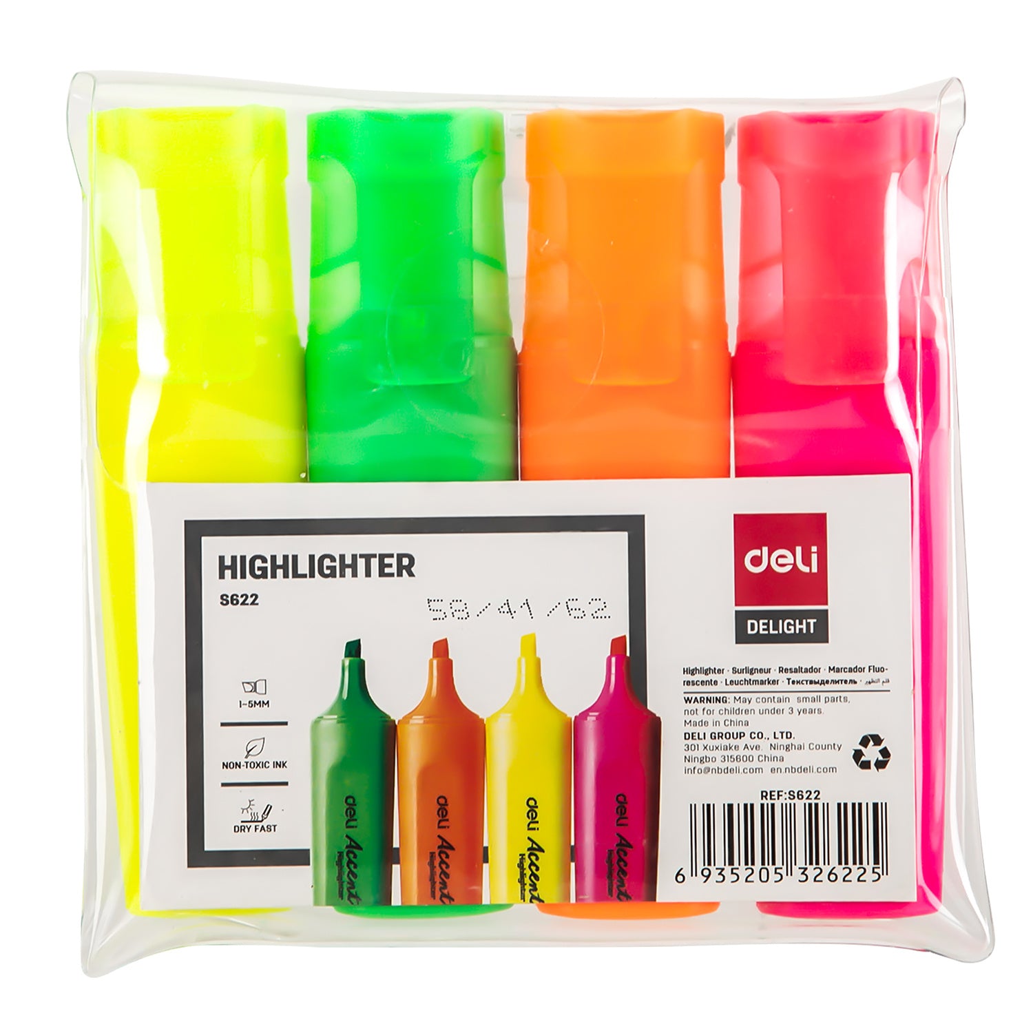 Deli Highlighters Pastel Markers,Chisel Tip 4/6 Colors Pens,Journaling Students,Adults In Office,School