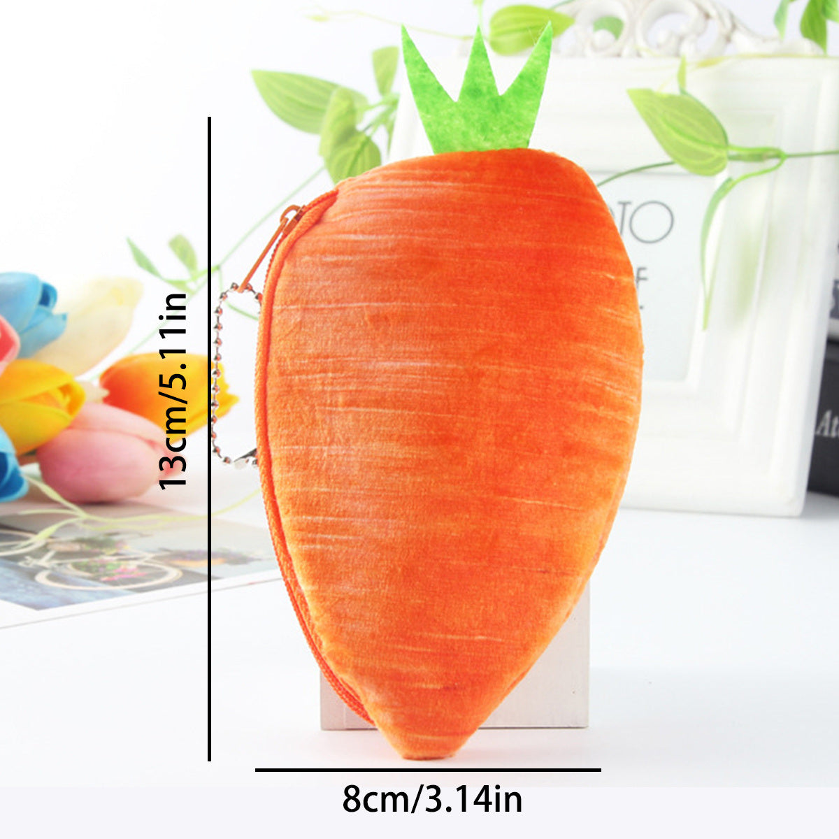 A Vegetable Meat Coin Purse Large Storage Stationery With Zipper For College