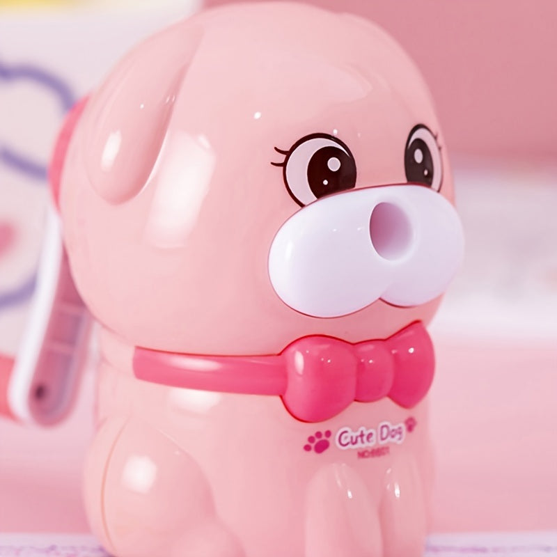 Cute Cartoon Puppy Pencil Sharpener Student Stationery Supplies Into The Lead Hand Pencil Sharpener Children's Gift