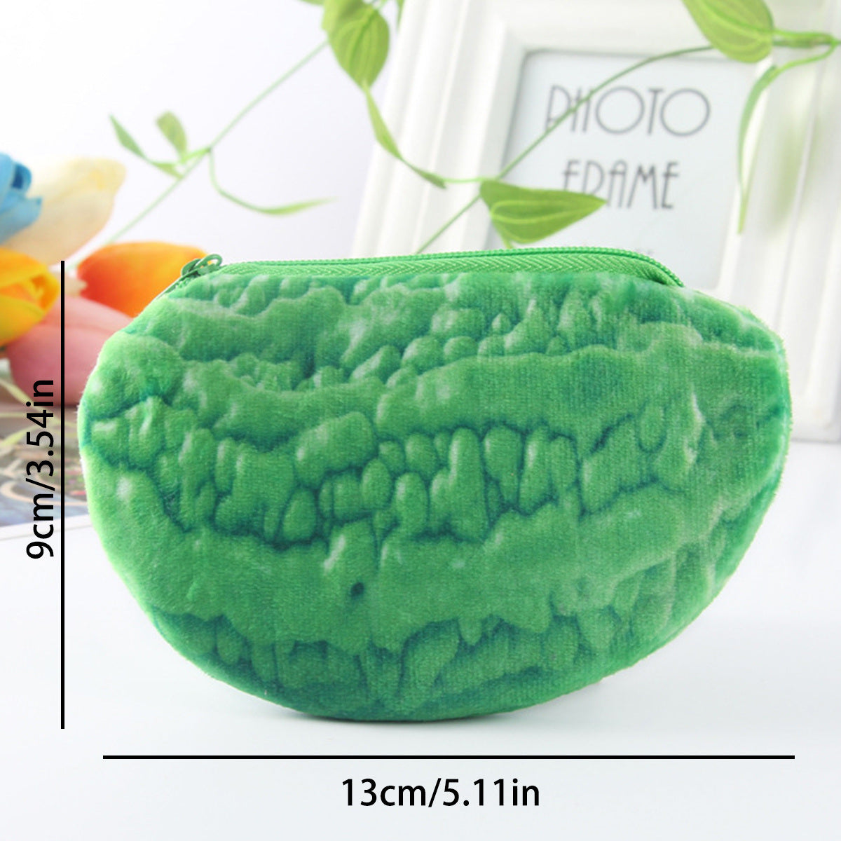 A Vegetable Meat Coin Purse Large Storage Stationery With Zipper For College