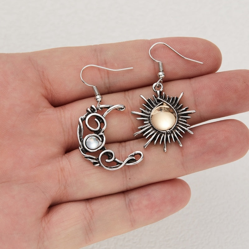 Boho Sun And Moon Earrings Crystal Drop Earrings Women Fashion Jewelry Gifts For Her