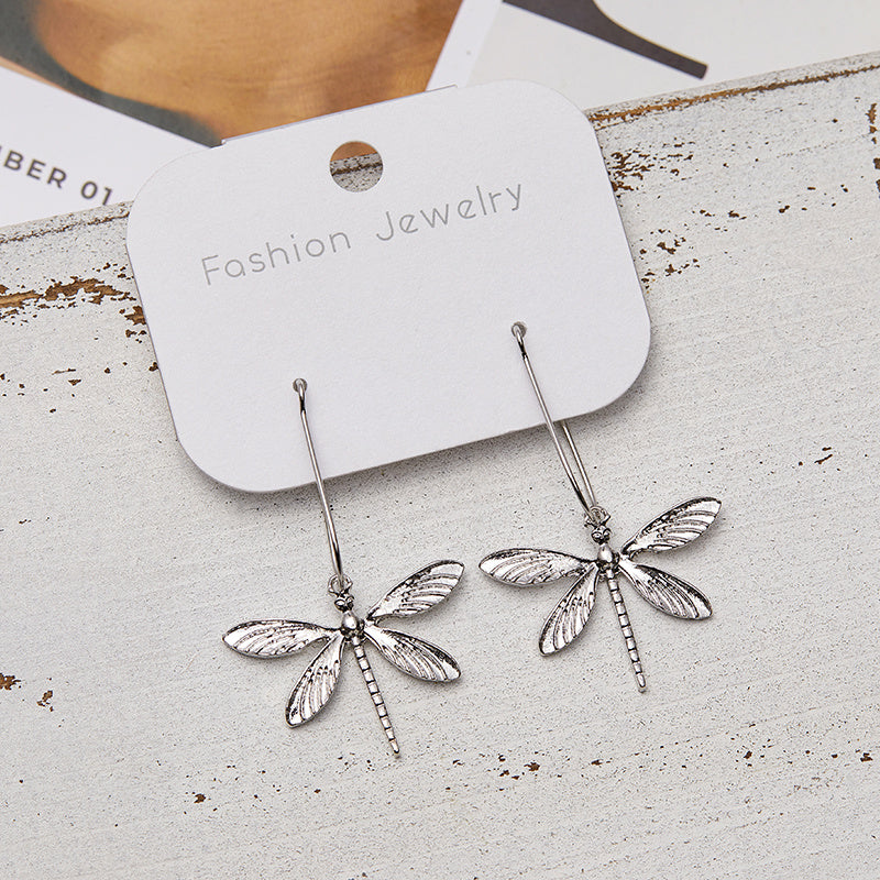 Ladies Fashion Vintage Dragonfly Earrings Women's Elegant Jewelry Women's Accessories