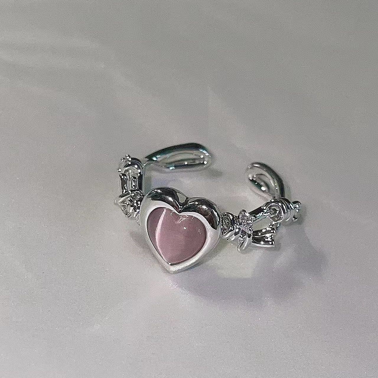 1pc Adjustable Heart Ring