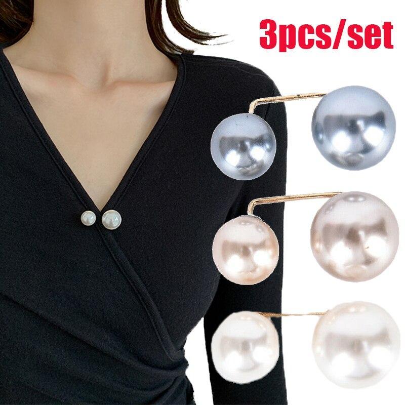 3PCS/Set Trousers Waist Changing Small Brooch Anti-glare Buckle Pin Simple Waist Accessories