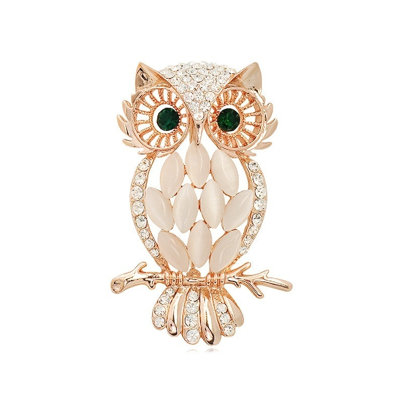 Owl Brooch Pin; Rhinestone Corsage Scarf Clips Brooches Pins Brooches Safety Pin Women Girls Clothing Decoration