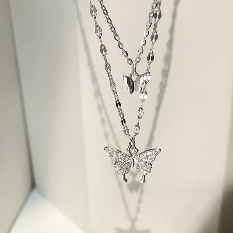 Fashion Women Crystal Zircon Cross Pendant Necklace for Women Girl Crystal Chain Necklace Punk Party Jewelry