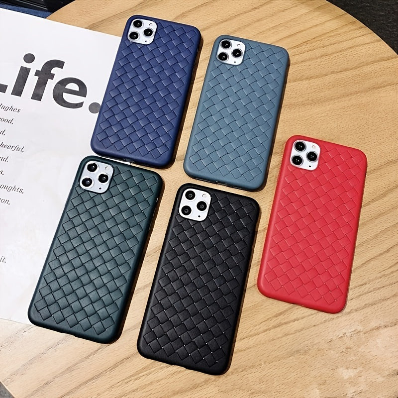 Fashion Woven Pattern Cooling Phone Case Soft Silicone Case For ; iPhone 11/12 Pro Max