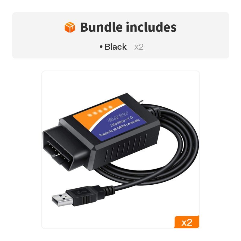 ELM327 OBD2 USB Adapter For Windows; Diagnostic Coding Tool With MS-CAN/HS-CAN Switch For Ford Lincoln Mazda Mercury Series Vehicles