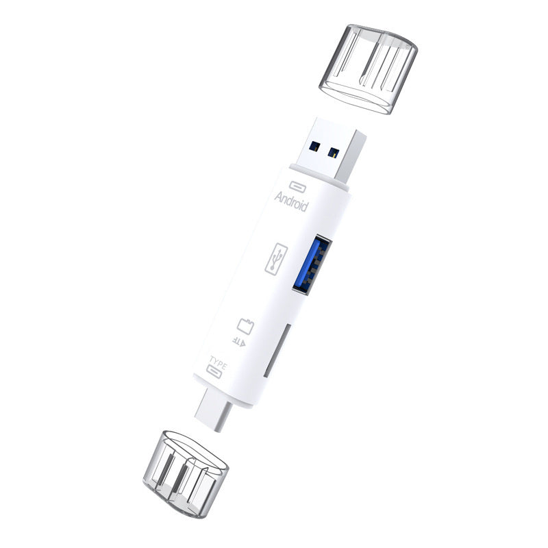 5 In 1 Card Reader Multifunction Usb Type C/Usb /Micro Usb/Tf Memory Card Reader OTG Card Reader Adapter; card Reader Adapter