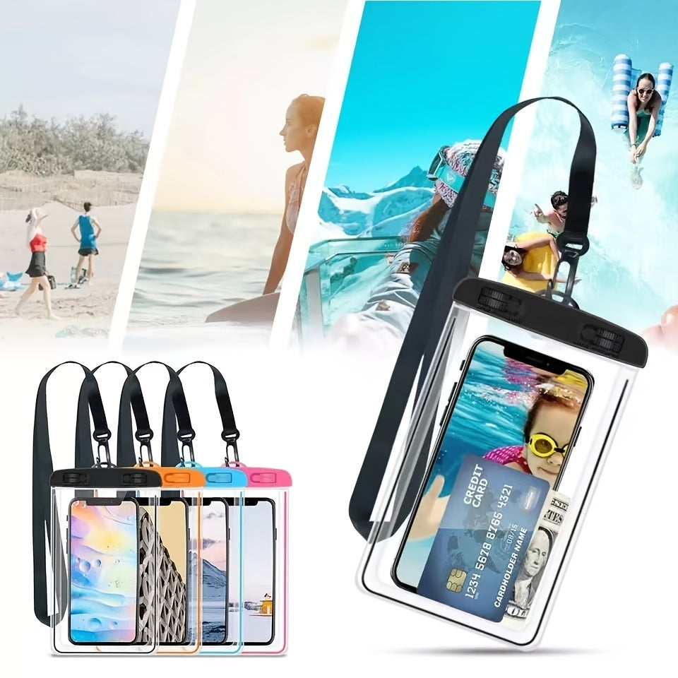 1pc Waterproof Cell Phone Pouch; Universal Underwater Sealing Case For Beach Swimming Pool