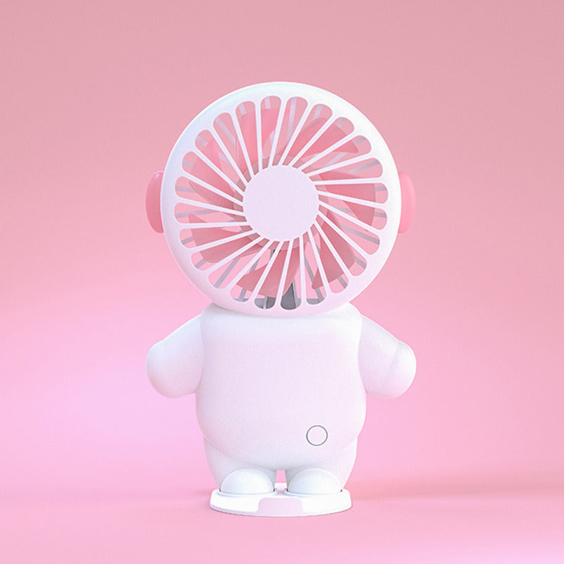 Cartoon Astronaut Mini Fan; Rechargeable USB Fan; Portable Personal Fan For Travel; Handheld Mini Pockets Fan