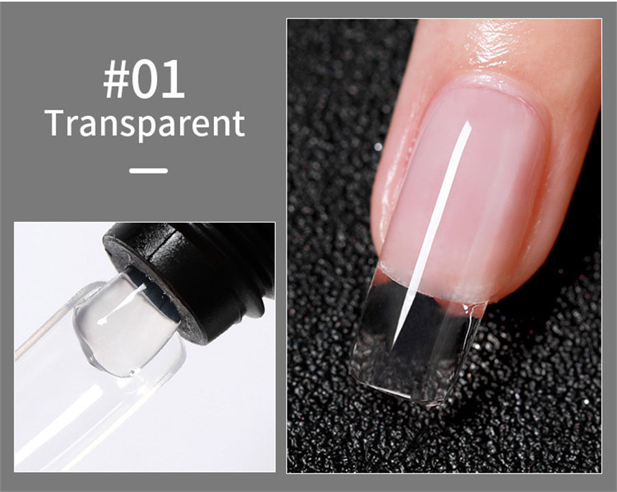 AS Brand 30ml Glitter Nude Pink Clear Polygels Acrylic Extension Hard Nail Gel Builder For Nails