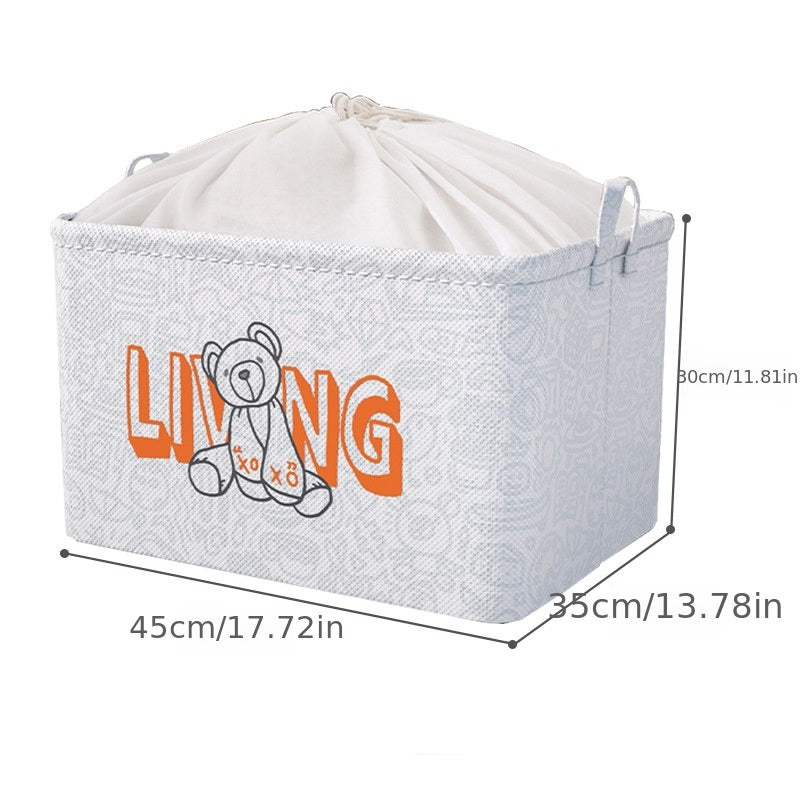 1pc Household Storage Box; Fabric Storage; Clothes Basket; Clothing Debris Box; Extra Large Wardrobe; Drawer Storage Box