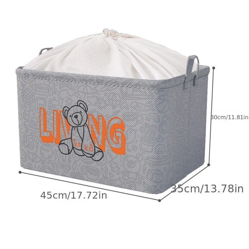 1pc Household Storage Box; Fabric Storage; Clothes Basket; Clothing Debris Box; Extra Large Wardrobe; Drawer Storage Box