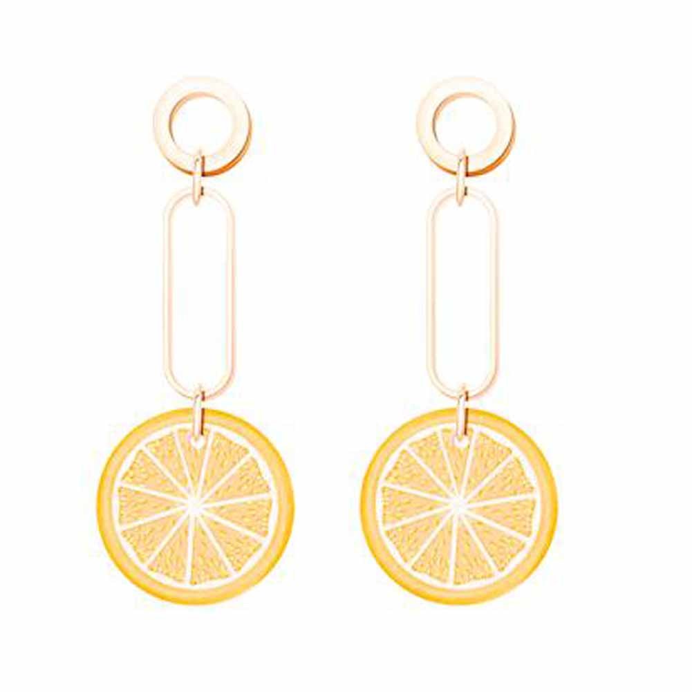 Cute Orange Earring Fruit Drop Dangle Earring Acrylic Earrings for Women; 1 Pair