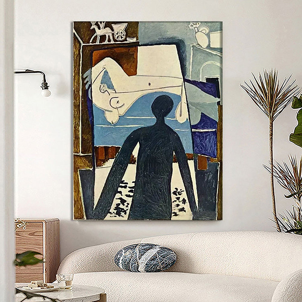 Handmade Oil Painting Picasso Style Oil Painting on Canvas Abstract Figurative Wall Art Original Handmade Artwork Home Office Decor Living Room Bedroom Decor Frameless Only Canvas