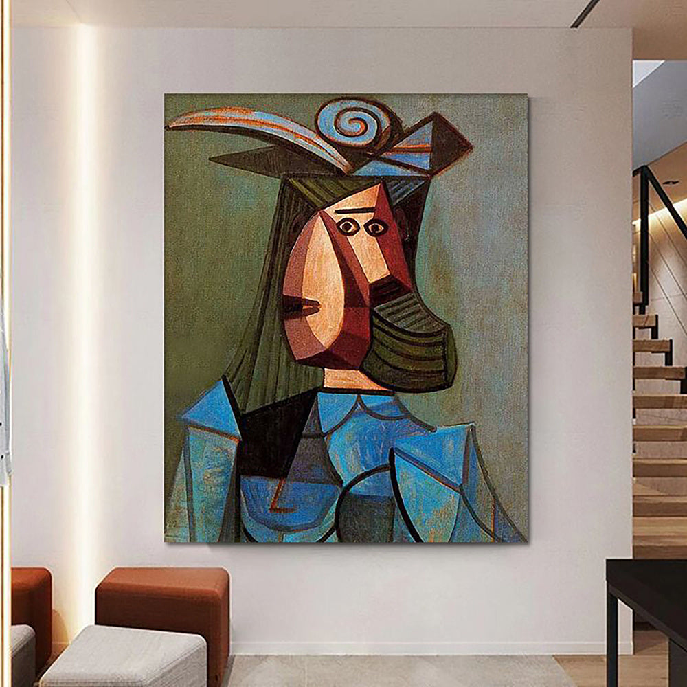 Handmade Oil Painting Picasso Style Oil Painting on Canvas Abstract Figurative Wall Art Original Handmade Artwork Home Office Decor Living Room Bedroom Decor Frameless Only Canvas