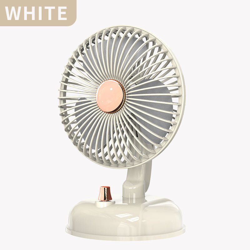 1pc Portable Fan Rechargeable 180° Rotation; 10 Speeds Strong Airflow; Ultra Quiet; Portable Mini Desktop Fan; Free Angle Adjustable; Better Cooling