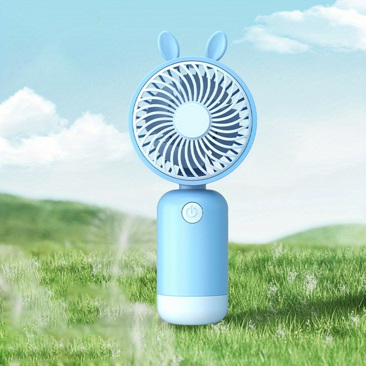 1pc; Cartoon Handheld Small Fan; Usb Portable Mini Rechargeable Silent Large Wind Fan