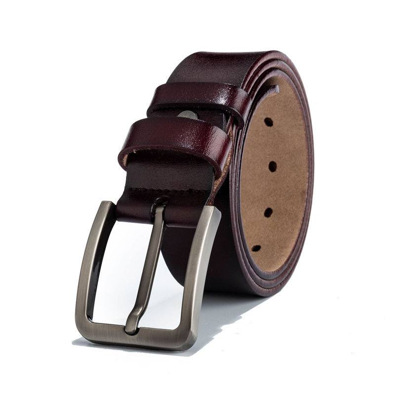 Long 110cm-170cm(41.3-67inches) Fashion Belt Cowhide Genuine Leather Luxury Strap Male Belts For Men Pin Buckle Leather Belts