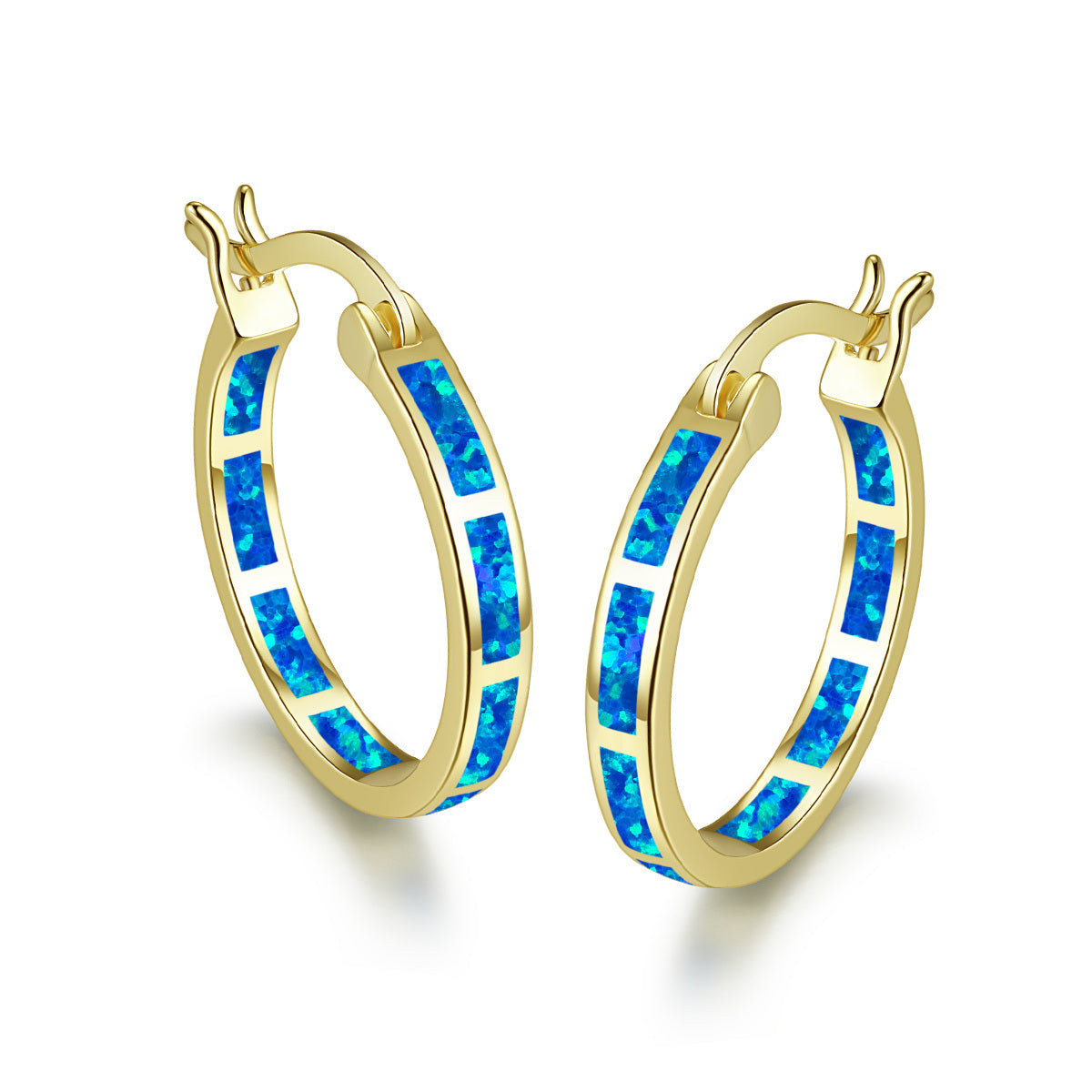 A Pair Of Geometric Hoop Earrings Stylish And Versatile Women's Exaggerated Earrings