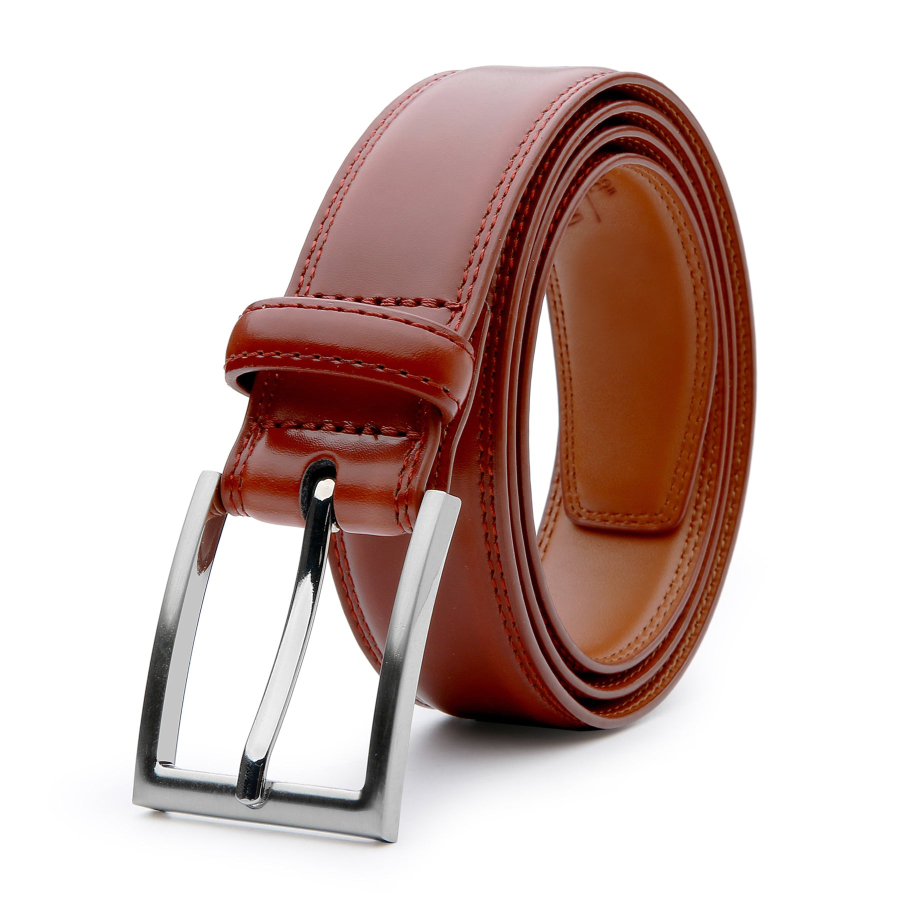 Men's Genuine Leather Dress Belt Fashion & Classic Casual Belts With Single Prong Buckle For Jeans Pants Work And Business Gifts For Dad Husband