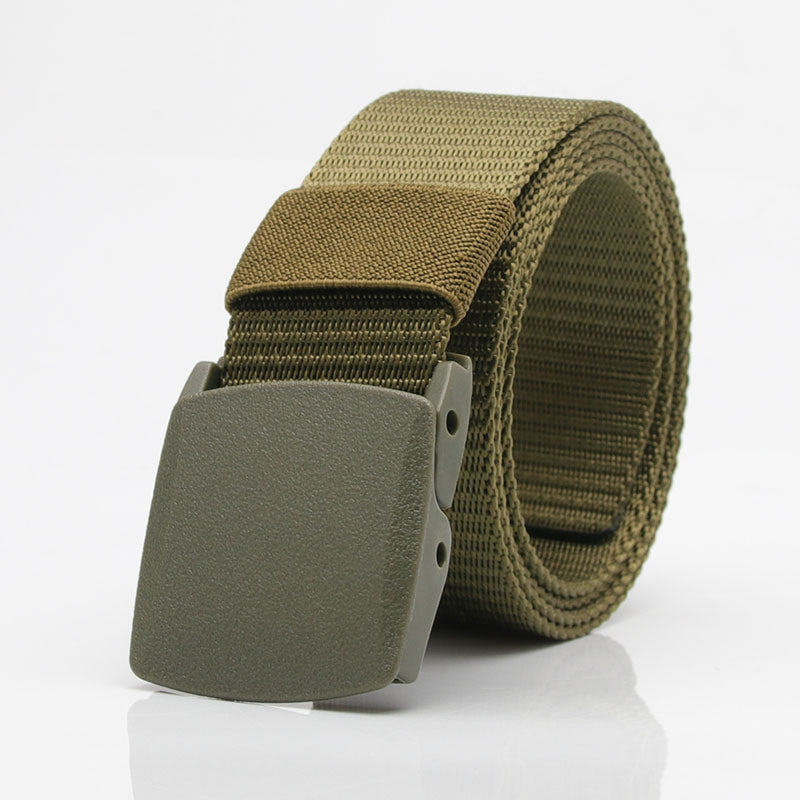 1pc Men's Nylon Automatic Belt; 6 Colors Available