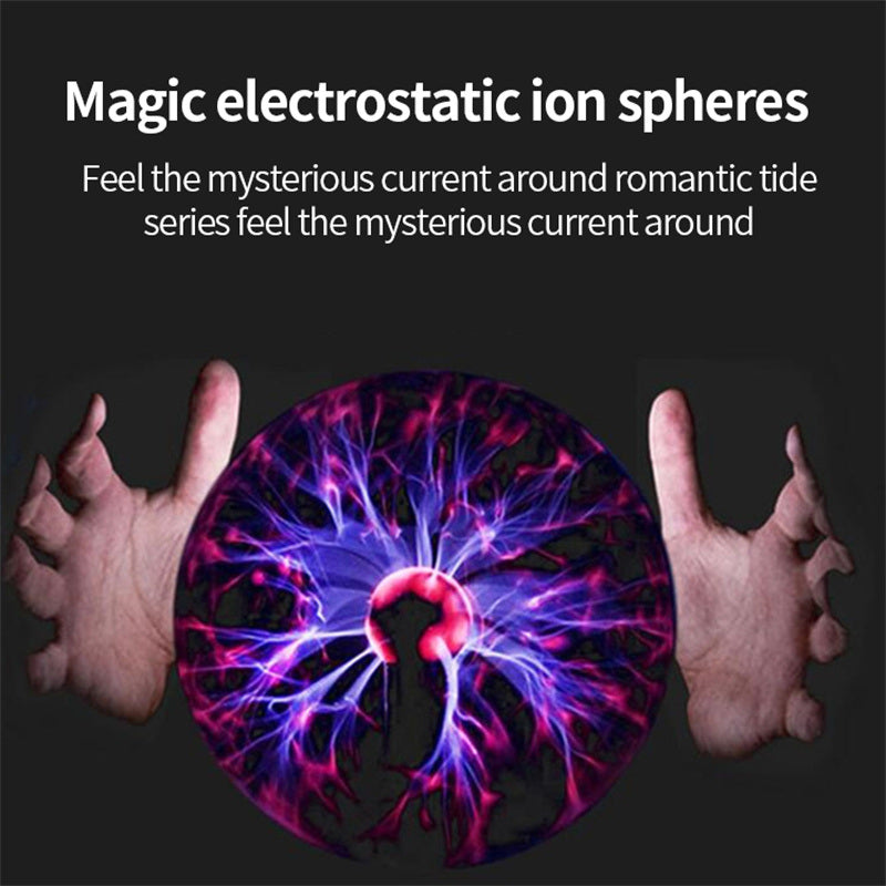 3 Inches Electrostatic Touch Induction Plasma Ball Magic Glow; Ion Generator Lamp Ball Magic Ion Lamp Magic Ball Christmas Birthday Gift Without Battery