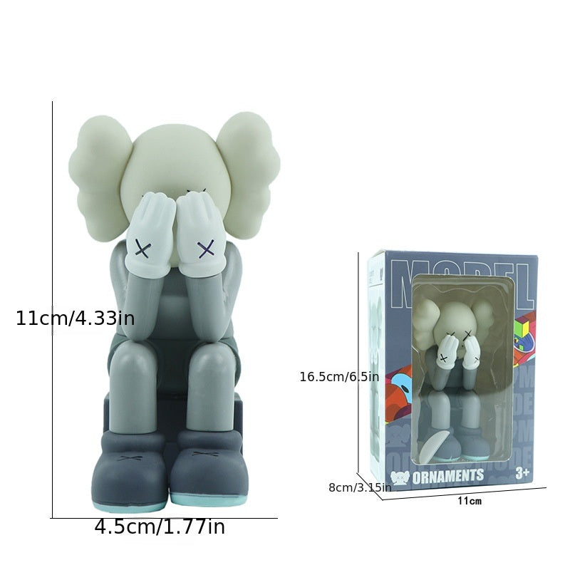 Cartoon KAWS Cover Face Cos Personality Hand-made Model Doll Doll Car Decoration Car Center Console Decoration Supplies