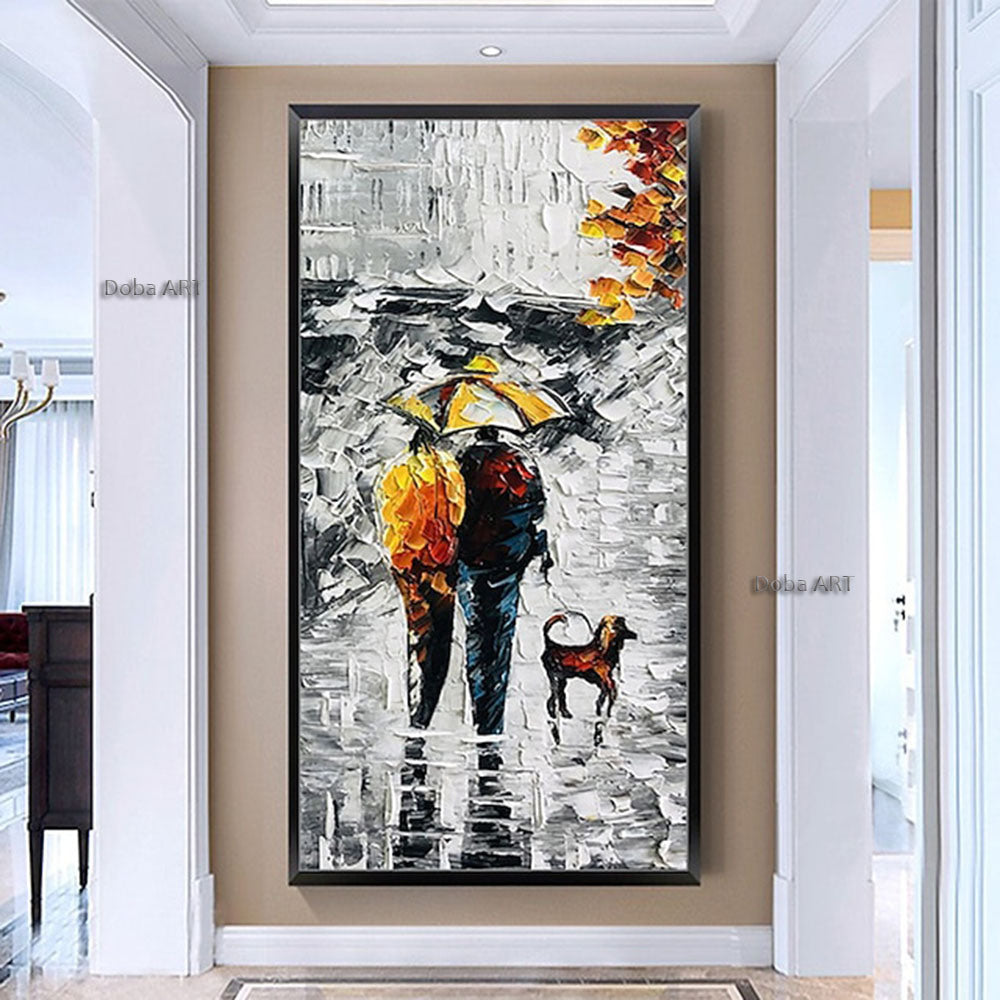 Handmade Thick Texture Landscape Oil Paintings On Canvas Wall Art Decoration Modern Abstract Picture For Home Living Room hallway bedroom luxurious decorative painting