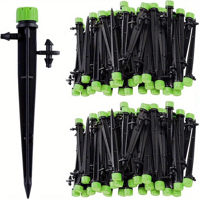 20pcs/50pcs Drip Emitters Perfect For 4/7mm Tube PE Pipe; 8 Holes; Adjustable 360 Degree Water Flow Irrigation Drippers On Stake For Flower Bed; Garden; Lawn; 5.12inch