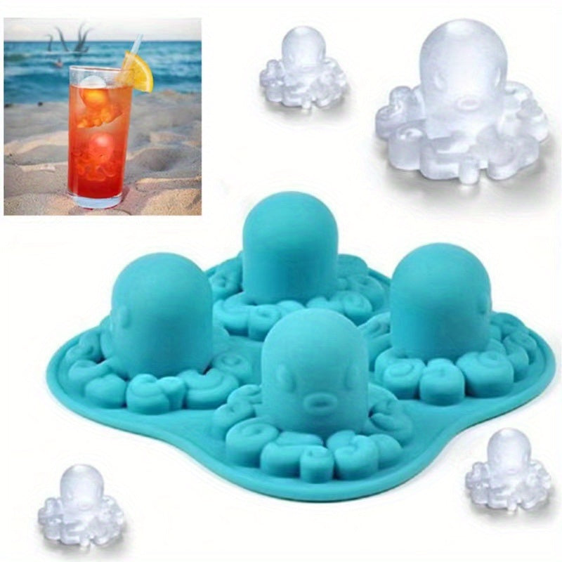 1pc; Octopus Ice Tray(5.12''×5.12''); Ice Cube Molds; DIY Cocktail Ice Balls; Home Supplies; Party Game Supplies; Birthday Gifts; Children's Day Gifts; Hiliday Gifts