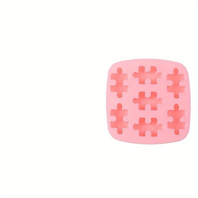 1pc; Puzzle Piece Chocolate Mold; 3D Silicone Mold; Pizzle Piece Shaped Candy Mold; Fondant Mold; Jello Mold; Ice Cube Trays; For DIY Cake Decorating Tool; Baking Tools