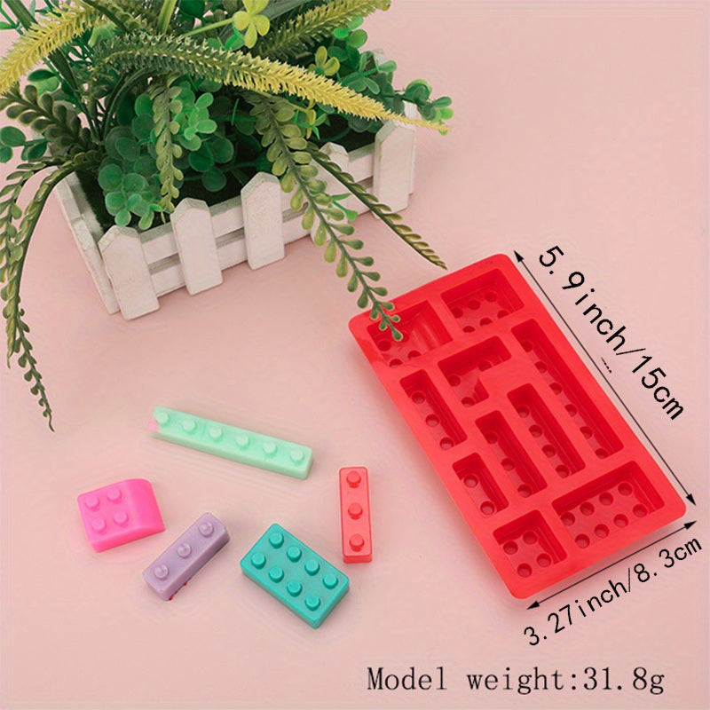1pc 6 Styles Ice Cube Mold; Building Blocks Modeling Ice Tray Silicone Mold DIY Robot Building Blocks Ice Cube Mold Chocolate Mold Cake Decoration Modeling Mold Baking Tools