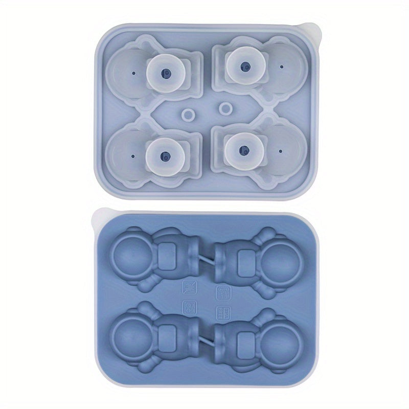 1pc Astronaut Ice Cube Mold Frozen Coffee Milk Tea Internet Celebrity Ice Mold Homemade Silicone Sorbet Ice Tray Mold