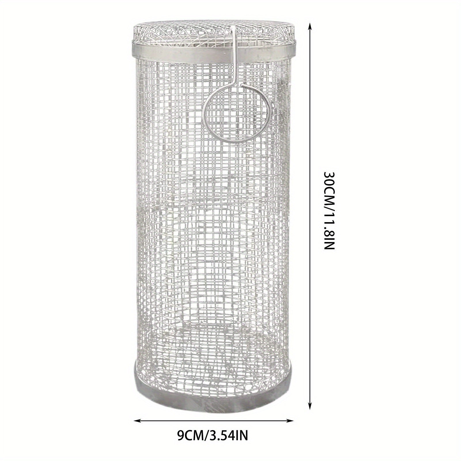 1pc Stainless Steel Portable Barbecue Cooking Grill Net; Grilling Baskets For Outdoor Grilling; Outdoor Camping Grilling Rack; Outdoor Round BBQ Campfire Grill Grid