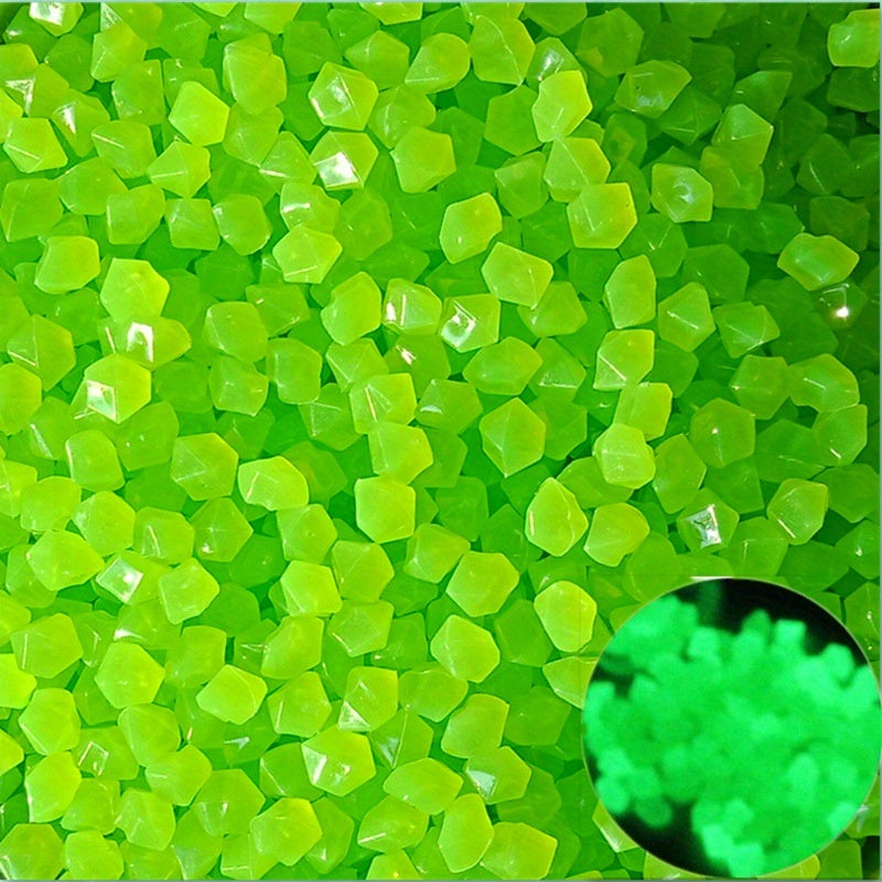 500pcs/bag Luminous Stones Glow In The Dark Pebbles, Home Garden Decoration Outdoor Yard Lawn Path Decor, Aquarium Glow Rocks