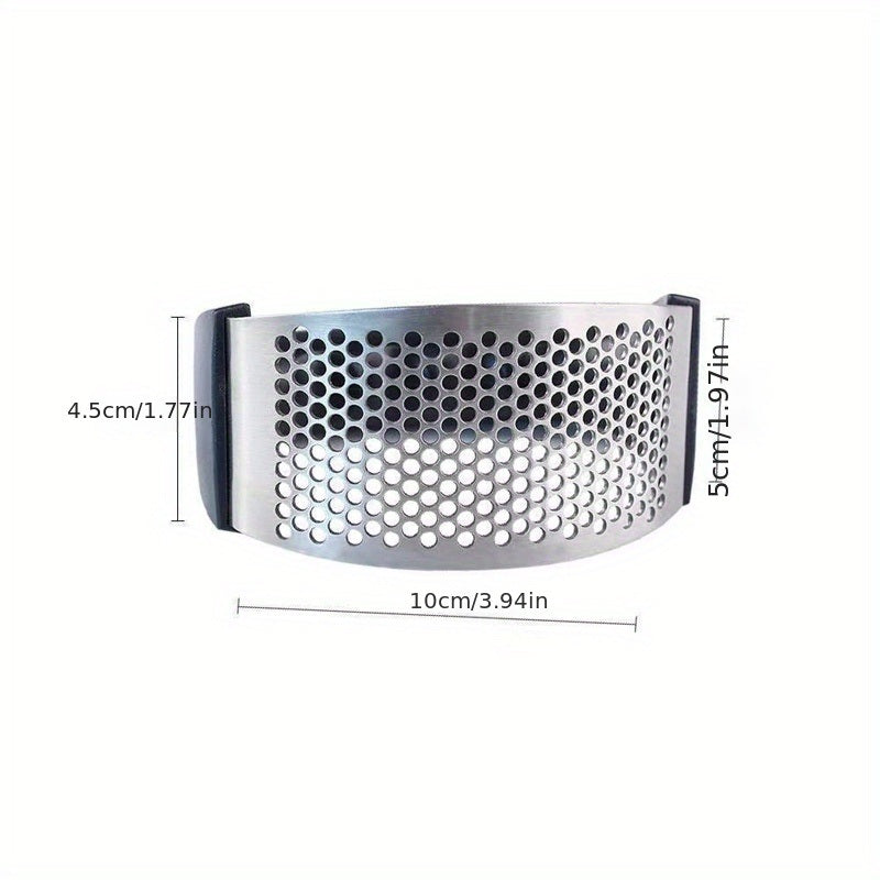 1pc, Stainless Steel Garlic Press, Manual Garlic Mashing Artifact, Kitchen Multi-functional Household Pat Garlic Pressing Garlic Mud Squeeze Garlic Tool, Garlic Pressing Artifact