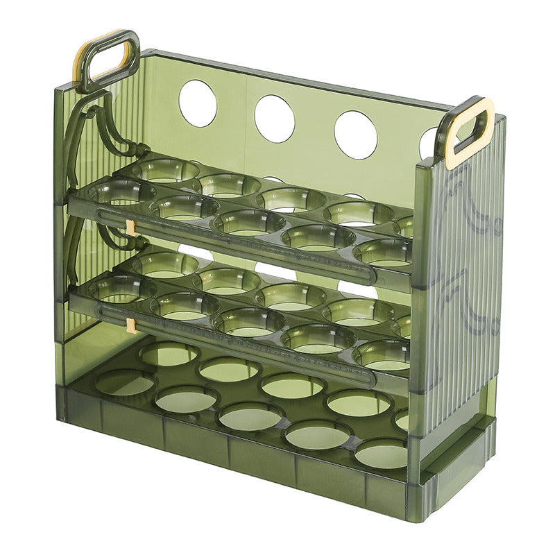 Egg Holder for Refrigerator, Egg Storage Box for Fridge, Flip Fridge Egg Tray Container