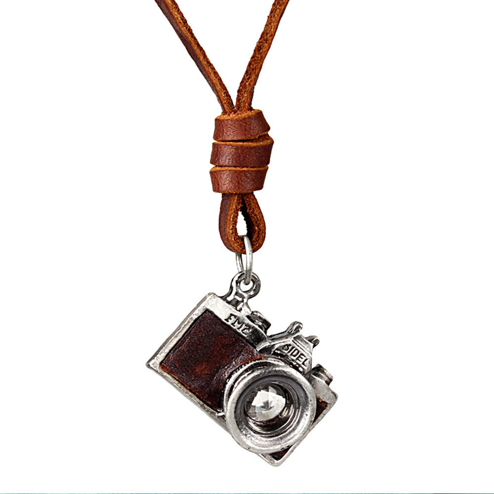 Fashion Clothing Lanyard Nostalgic Camera Pendant