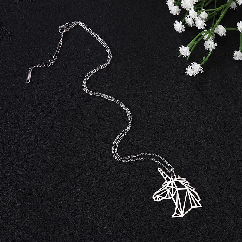 Cartoon Stainless Steel Necklace Creative Titanium Ornament