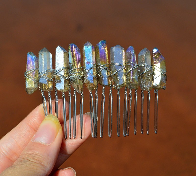 Bridal Handmade Crystal Hair Comb