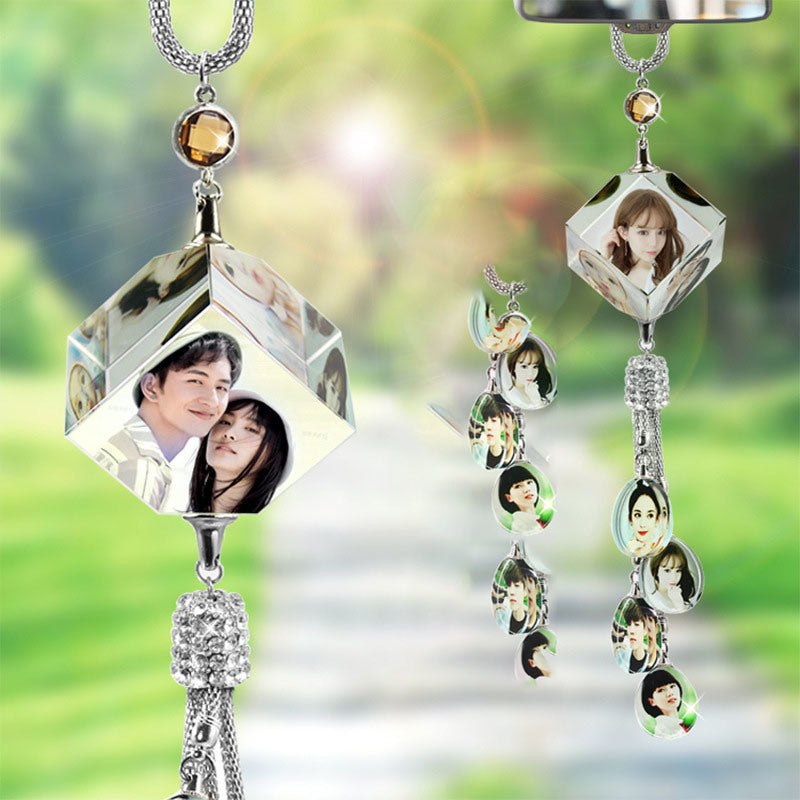 Car Pendant Pendant Personality Fashion Crystal Photo Crystal Pendant Car Interior