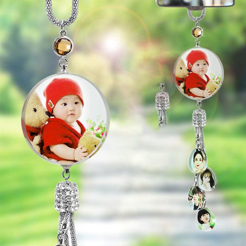 Car Pendant Pendant Personality Fashion Crystal Photo Crystal Pendant Car Interior