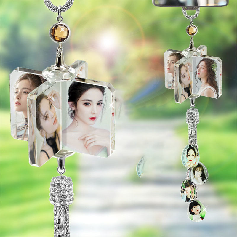 Car Pendant Pendant Personality Fashion Crystal Photo Crystal Pendant Car Interior